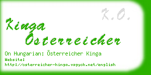 kinga osterreicher business card