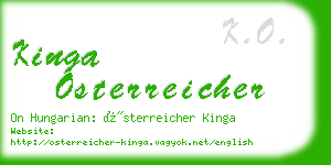 kinga osterreicher business card